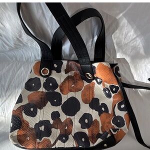 Cato Black and Brown Patterned Shoulder Bag